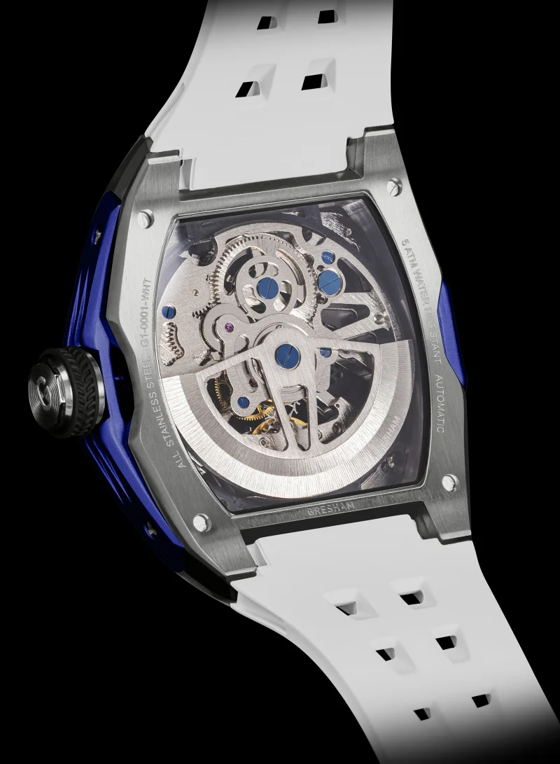 Gresham Gresham Special Edition Stainless Steel White and Blue Men Watch - G1-0001-WHT