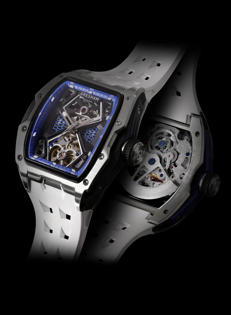 Gresham Gresham Special Edition Stainless Steel White and Blue Men Watch - G1-0001-WHT