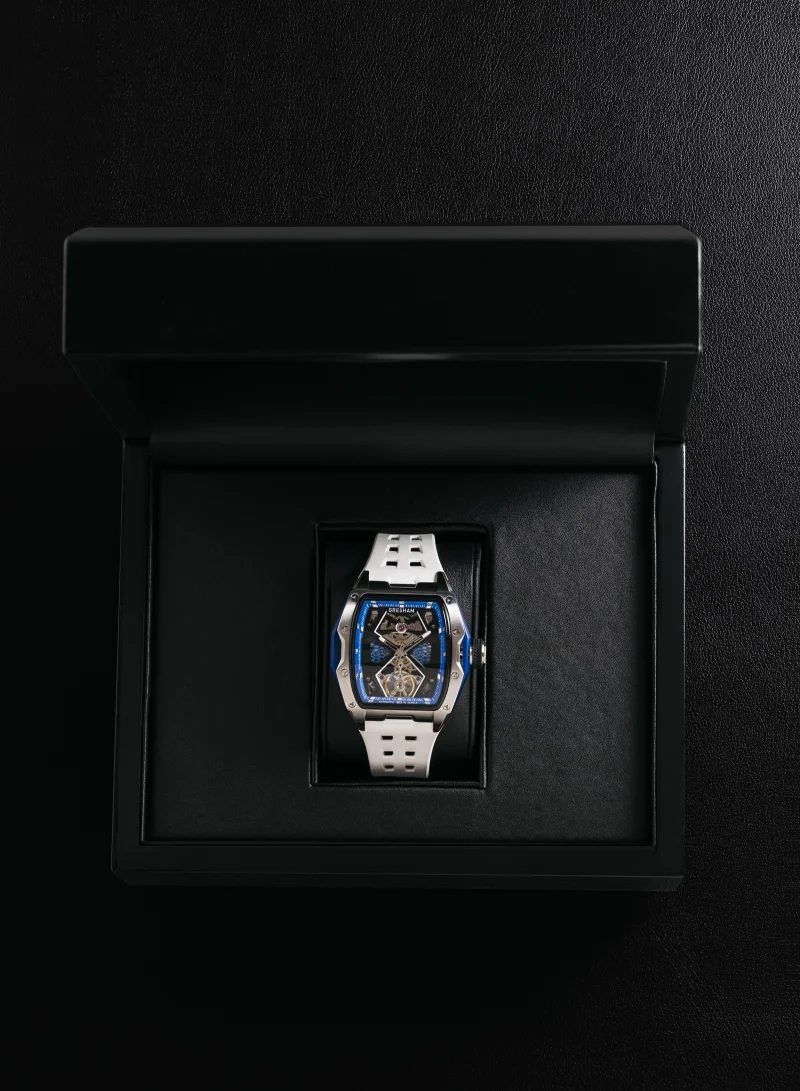 Gresham Gresham Special Edition Stainless Steel White and Blue Men Watch - G1-0001-WHT