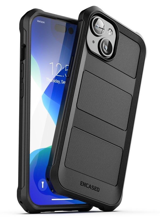 إنكاسد جراب حزام متين 2 في 1 مع غطاء واقٍ، مصمم لهاتف iPhone 15 - حامل هاتف بمشبك معزز وغطاء فائق الحماية - أسود (درع فالكون) متوافق مع MagSafe - Image 4