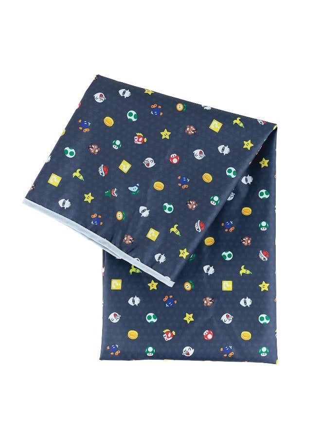 Bumkins Baby Splat Mat for Under High Chair, Babies Toddlers Eating Mess Mat, Waterproof Reusable Cloth for Arts and Crafts, Playtime Mat for Kids, Floor or Table, 42inx42in, Nintendo Super Mario - Image 1