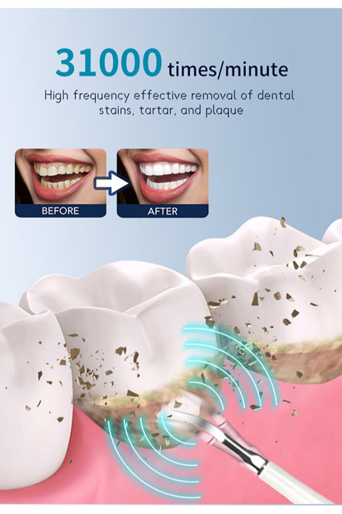 JIEZM Electric Toothbrush & Teeth Cleaning Kit,2 Brush Heads,1 Plaque Care Tip,5 Cleaning Modes,Teeth Cleaning & Whitening Set ,Gentle Oral Hygiene Tool,Waterproof, Deep Clean for Adults & Kids - Image 3