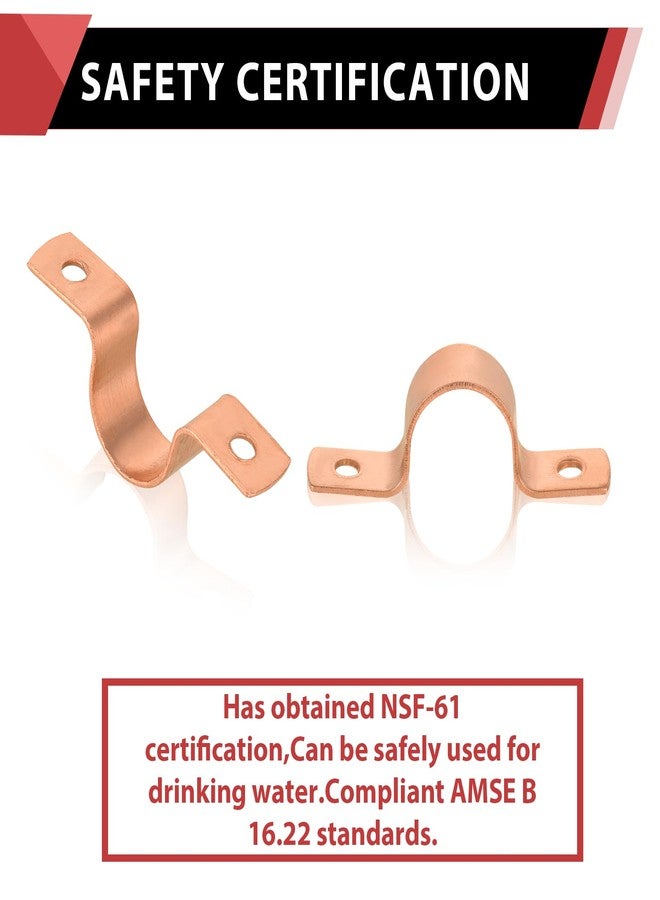 EFIELD Pro 50-Pack EFIELD 1/2-Inch Copper Pipe Straps, Two-Hole Clamp Mount, (COPPER023) - Image 5