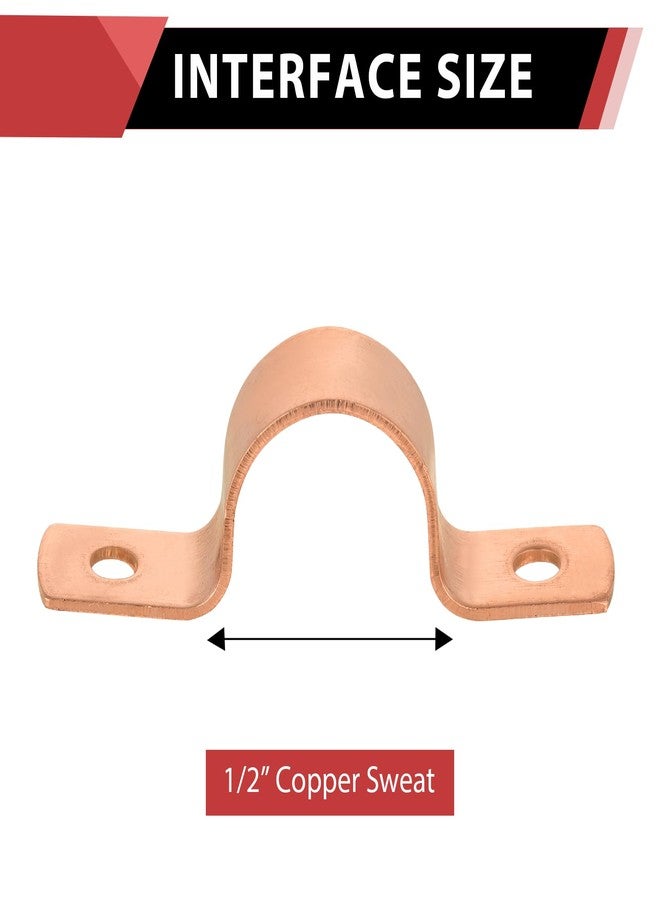 EFIELD Pro 50-Pack EFIELD 1/2-Inch Copper Pipe Straps, Two-Hole Clamp Mount, (COPPER023) - Image 2