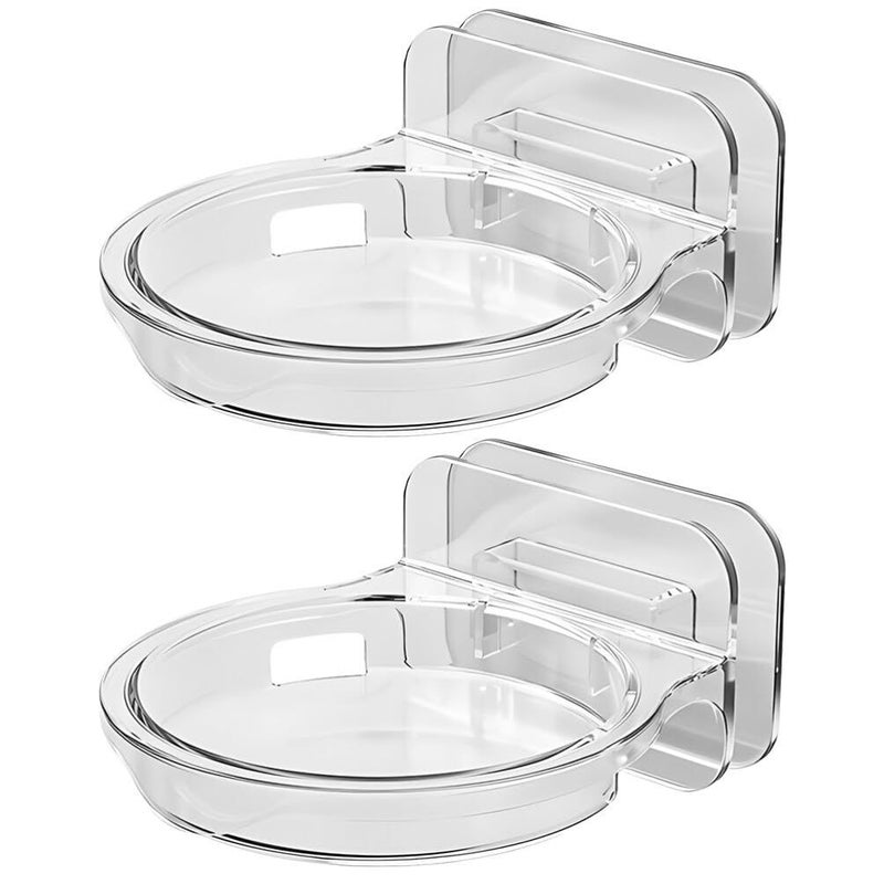 2pcs Clear Adhesive Floating Shelf Bracket No Punch Wall Mount For Camera Speaker - Image 2