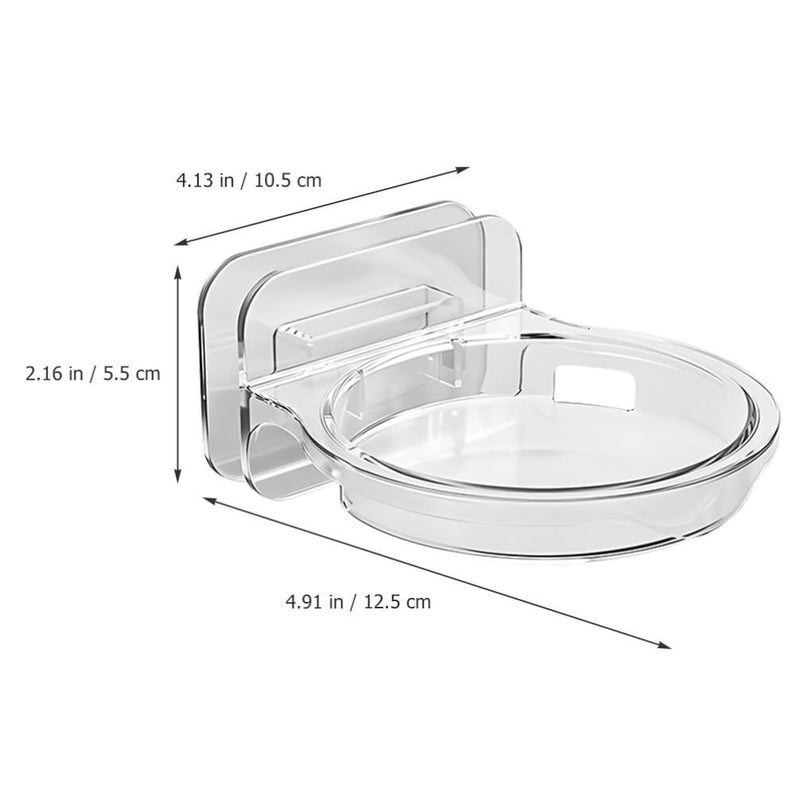 2pcs Clear Adhesive Floating Shelf Bracket No Punch Wall Mount For Camera Speaker - Image 4