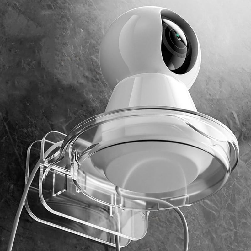 2pcs Clear Adhesive Floating Shelf Bracket No Punch Wall Mount For Camera Speaker - Image 3