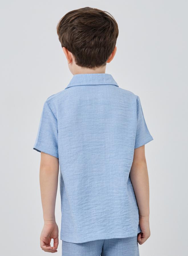 Styli Styli Buttoned Short Sleeve Linen Shirt  - Image 4