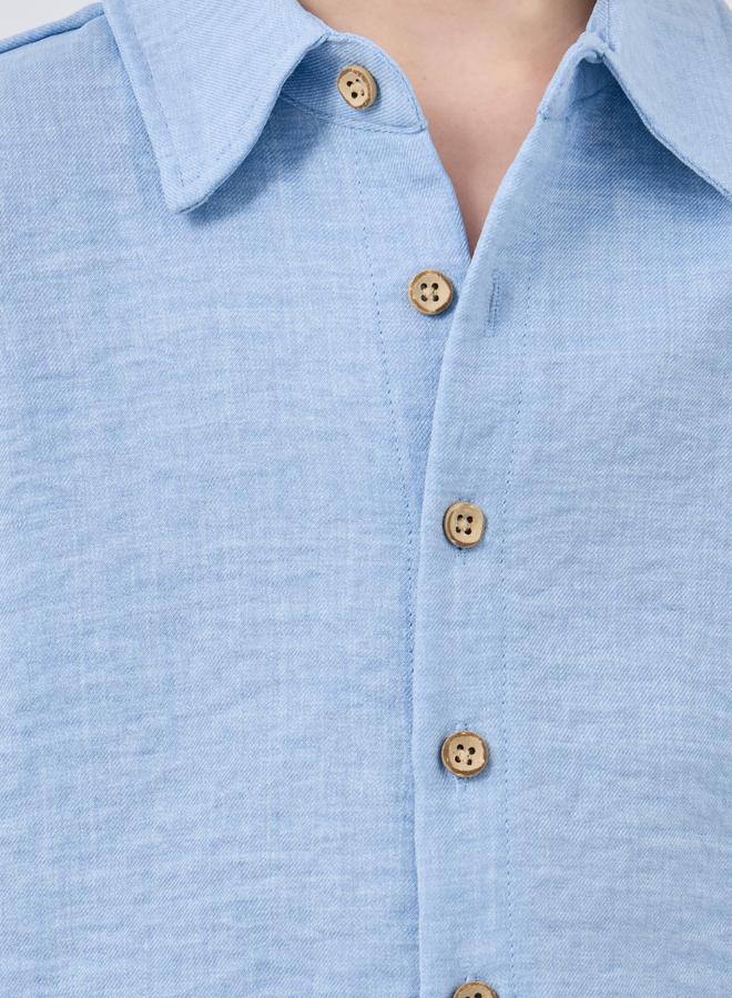 Styli Styli Buttoned Short Sleeve Linen Shirt  - Image 3