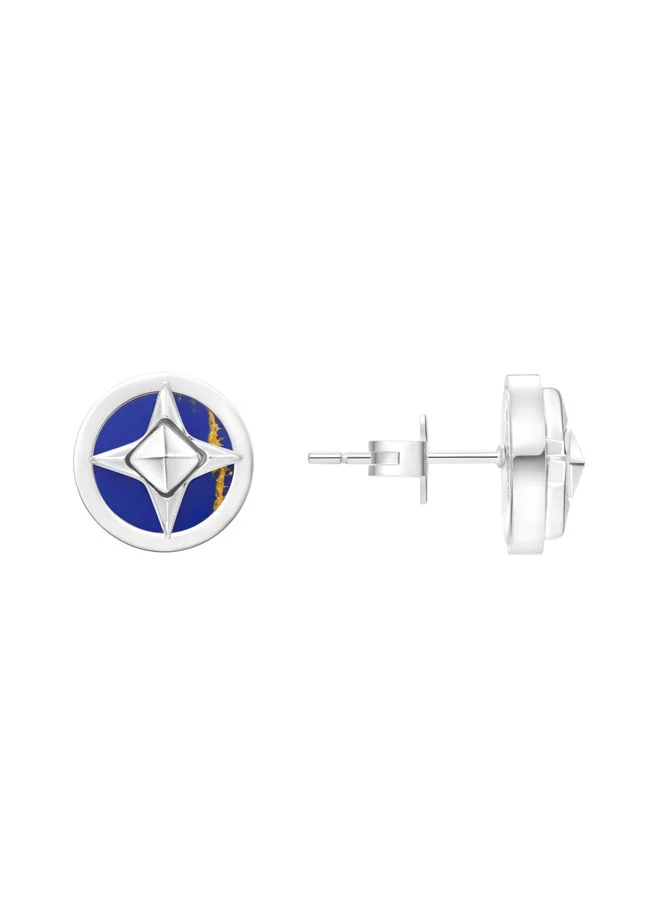 POLICE Lucky Star Earrings for Women Stainless Steel with LapisPEJLE0002002