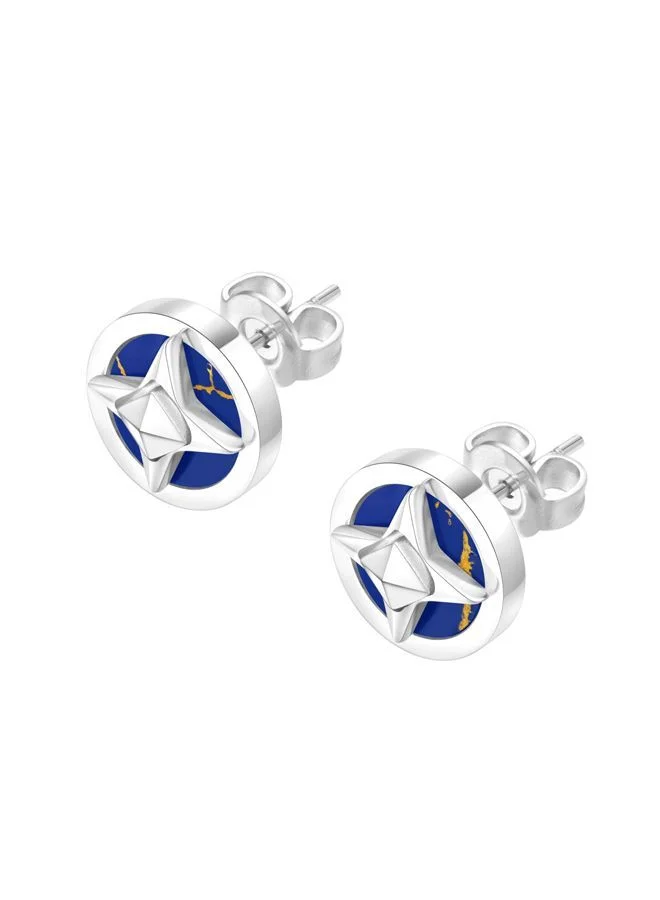 POLICE Lucky Star Earrings for Women Stainless Steel with LapisPEJLE0002002