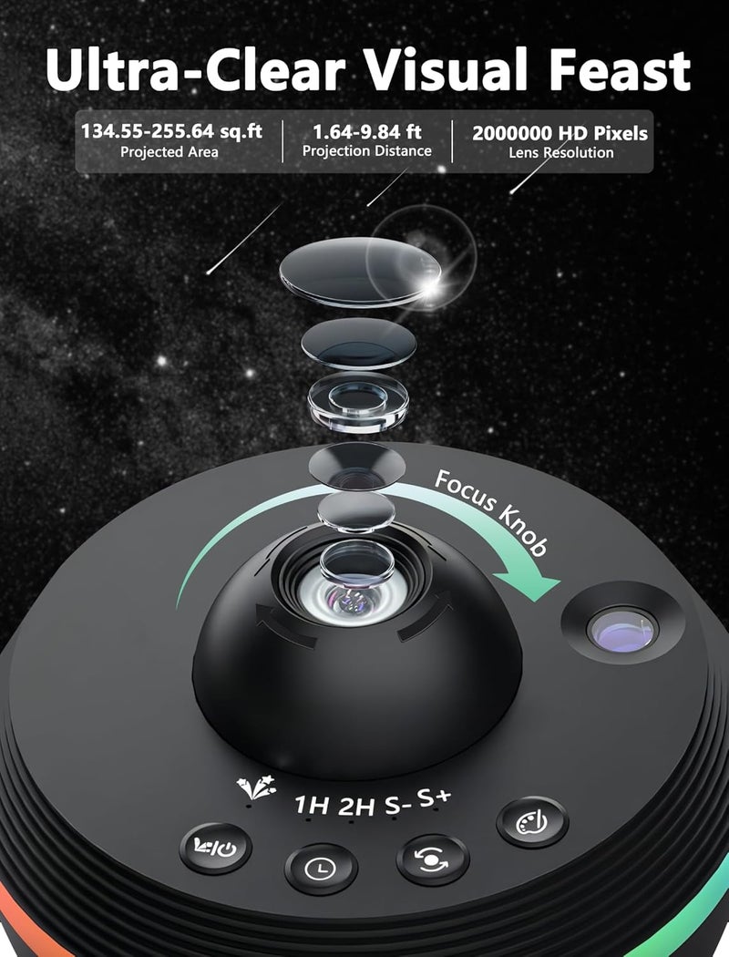 MERTTURM Galaxy Projector for Bedroom, HD 13 in 1 Planet Discs Planetarium Star Projector, Dynamic Meteor, RGB Lighting, Skylight Projector for Bedroom Ceiling Decor, Children, Adults, Gift - Image 3