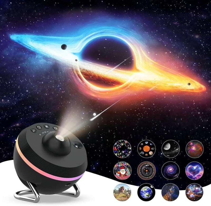 MERTTURM Galaxy Projector for Bedroom, HD 13 in 1 Planet Discs Planetarium Star Projector, Dynamic Meteor, RGB Lighting, Skylight Projector for Bedroom Ceiling Decor, Children, Adults, Gift - Image 1