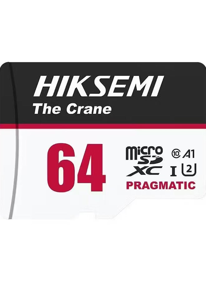 HIKSEMI The Crane 64GB Micro SDXC Memory Card, A1 U2 TF Card, Up to 100MB/s Read Speed, Pragmatic Micro SD Card for Dash Cam, Security Camera, Smartphone & Tablet - Image 1
