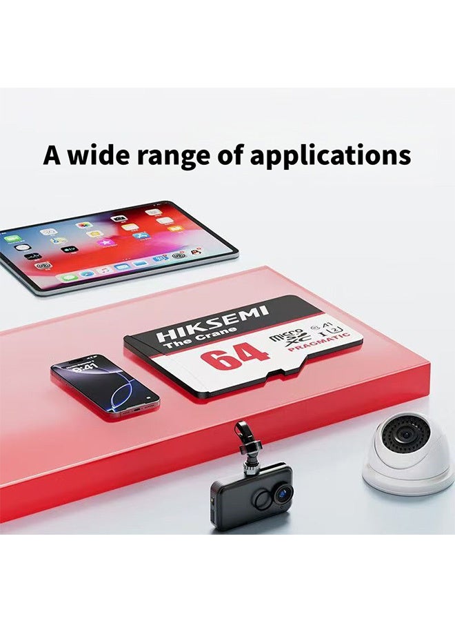 HIKSEMI The Crane 64GB Micro SDXC Memory Card, A1 U2 TF Card, Up to 100MB/s Read Speed, Pragmatic Micro SD Card for Dash Cam, Security Camera, Smartphone & Tablet - Image 3