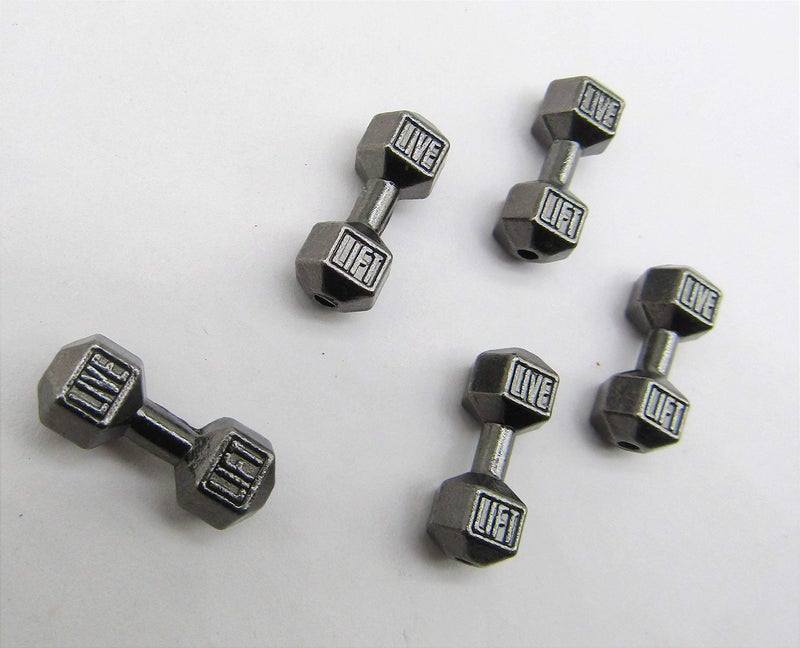 fiona Dumbbell Charms For Jewelry Making â€“ DIY Supplies Miniature Sports Fitness Equipment Connector Spacer Charm Bead Pendant â€“ Pack Of 30 Pcs (Multicolored) - Image 3