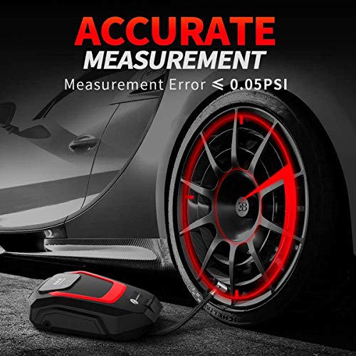 TIREWELL TW-1566 Tyre Inflator Digital Portable Touchscreen Rapid Super Fast Heavy Duty Air Compressor Auto Shut Off LED Light Car SUV Bike Inflation DC 12V - 200 PSI - Image 4