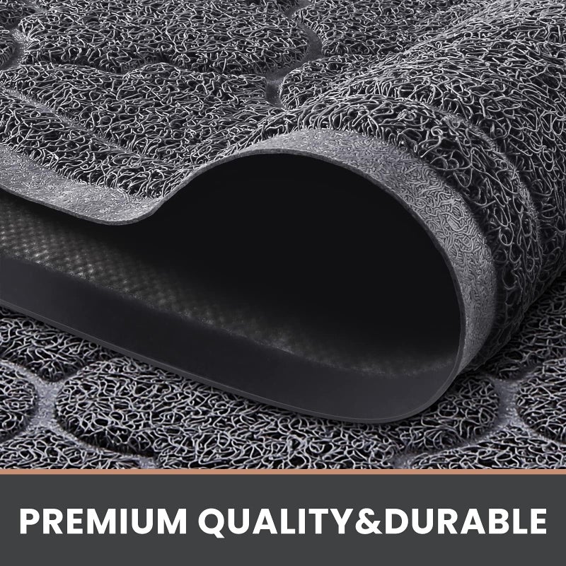 LuxStep Door Mat Large 24x36 Inch Indoor Outdoor Doormat, Non-Slip Low-Profile Design Floor Mat, Durable Trap Dirt and Dust Front Door Welcome Mat for Entryway,Patio,Garage, Grey - Image 4