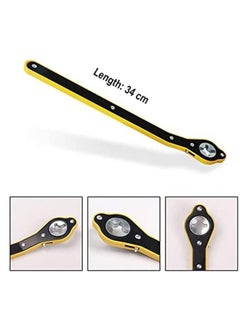 Generic Autory Car Jack Wrench, 13.4inch Jack Ratchet Labor-Saving 0.24’’ Thick Handle Metal Scissor Jack 0.98’’ Diameter Garage Tire Wheel Lug Wrench Lift Speed Handle Tool Fit for Small Cars SUVs and Vans - Effort-saving ratchet car wrench for scissor jack for Coric car bridge metal car wheel wrench suitable for small cars, SUVs and pickup trucks from Rana store -  Wrench Spanner Handle Tool for car lifter tool  - Image 2