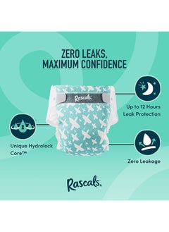 Rascals Premium Baby Diapers Jumbo – Diaper Sizes 1 to 7, Soft Nappies with 12-Hour Leak Protection, Stretchy Waistband, and Gentle on Baby's Skin  - Image 2