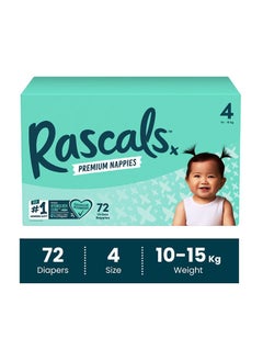Rascals Premium Baby Diapers Jumbo – Diaper Sizes 1 to 7, Soft Nappies with 12-Hour Leak Protection, Stretchy Waistband, and Gentle on Baby's Skin  - Image 1