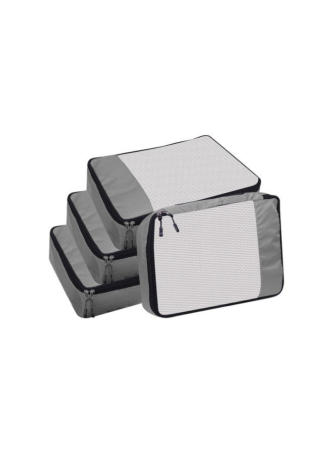 GOMAJO GOMAJO Polyester Travel Packing Cube Organiser For Women Luggage Organizer Clothes Suitcase Bag Travelling Compression Pouch Organisers Set of 4 (Small)  - Image 1