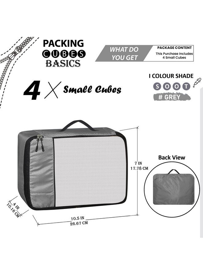 GOMAJO GOMAJO Polyester Travel Packing Cube Organiser For Women Luggage Organizer Clothes Suitcase Bag Travelling Compression Pouch Organisers Set of 4 (Small)  - Image 3