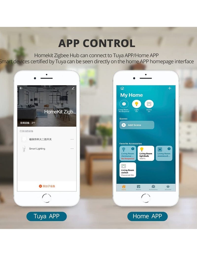 Excefore Hub Gateway, Compatible with Alexa/Google Home, WiFi Smart Home Hub, Smart Home Bridge, App Remote Control, Work with Tuya ZigBee Smart Device - Image 4
