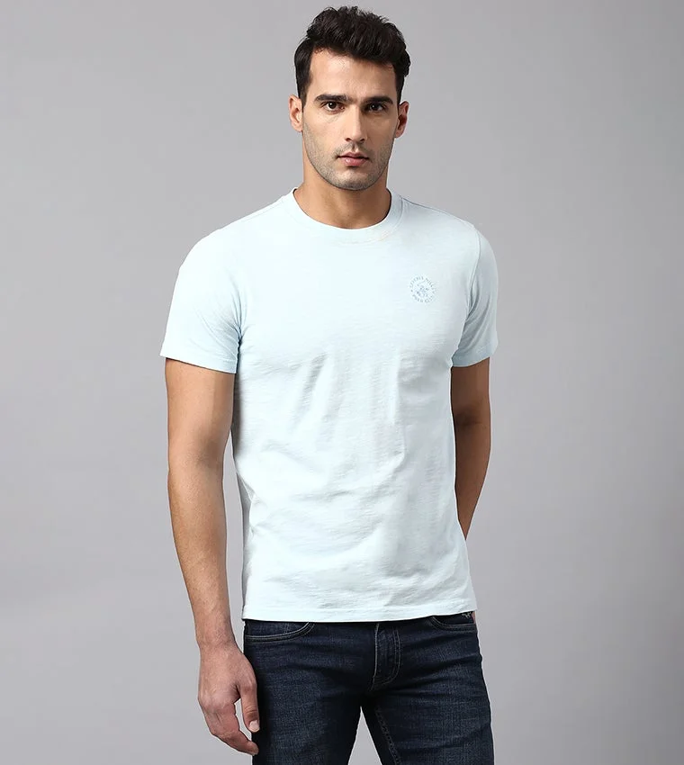 بيفرلي هيلز بولو كلوب Solid Men Round Neck T-Shirt