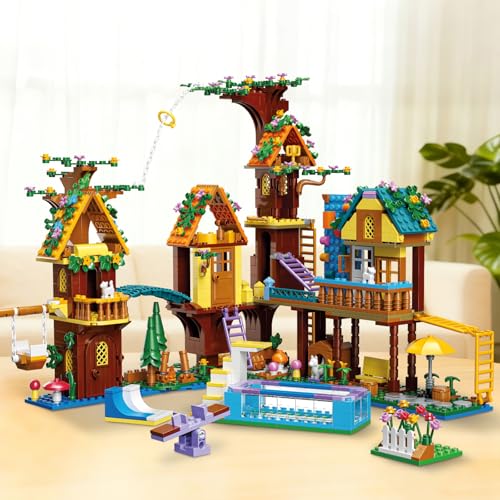 HSANHE Tree House Building Set Compatible with Lego Friend 947 PCS Adventure Camp Building Toy Forest House Building Kit Birthday Gift for Adult Age 14 Years - Image 5
