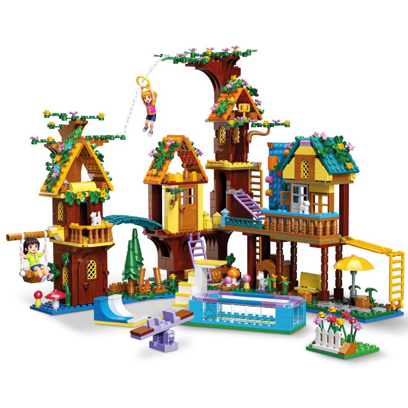 HSANHE Tree House Building Set Compatible with Lego Friend 947 PCS Adventure Camp Building Toy Forest House Building Kit Birthday Gift for Adult Age 14 Years - Image 3