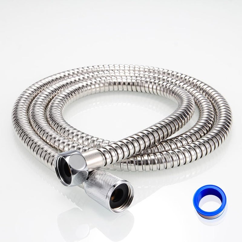 PLUMBINGMASTER Shower Hose 60 Inches Stainless Steel Handheld Shower Head Hose Replacement with Brass Nut Long Fexible Shower Hose Extension - Image 1