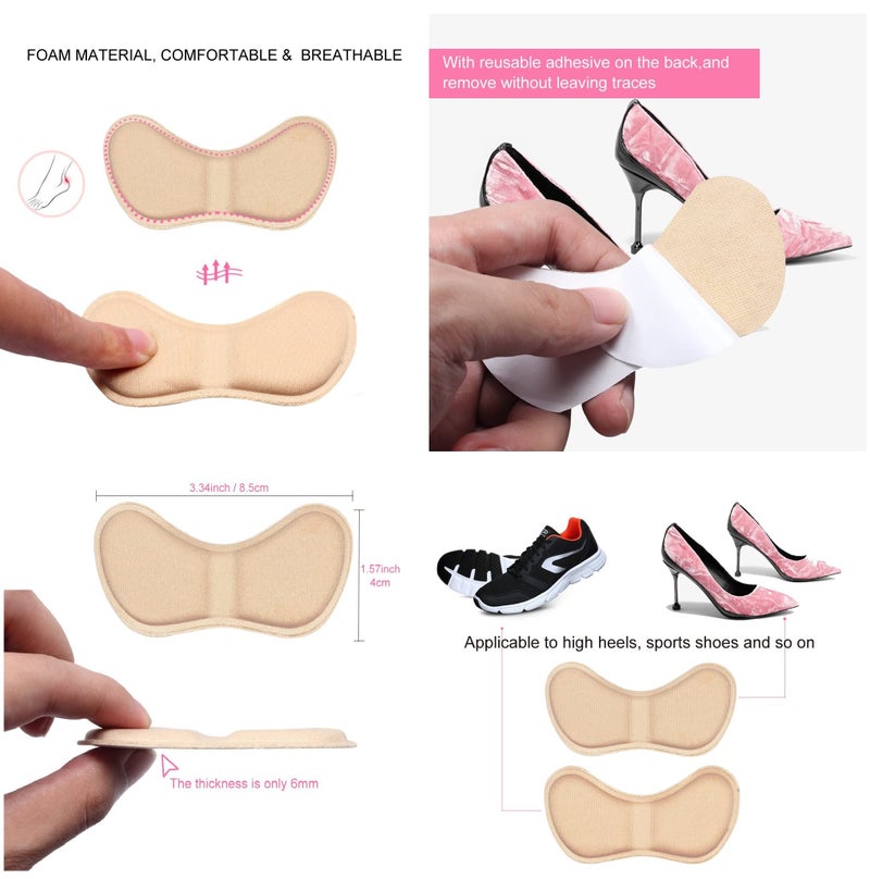 FEXMY Combo Self-Adhesive Heel Grips & Cushion Inserts for Loose Shoes – Heel Pads, Shoe Bite Protector & Height Increase Insoles – Shoe Sole & Insoles for Men, Silicone Insoles for Women - Image 4