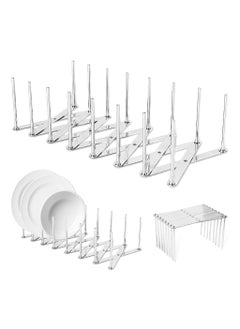 Zibuyu ZIBUYU® Dish Rack for Kitchen Retractable Dishes Drain Rack Pan Organizer Rack for Kitchen Kitchen Organizer Lid Organizers for Kitchen Suitable for Kitchen, Dishes, Stainless Steel Pot Lid Bracket  - Image 1