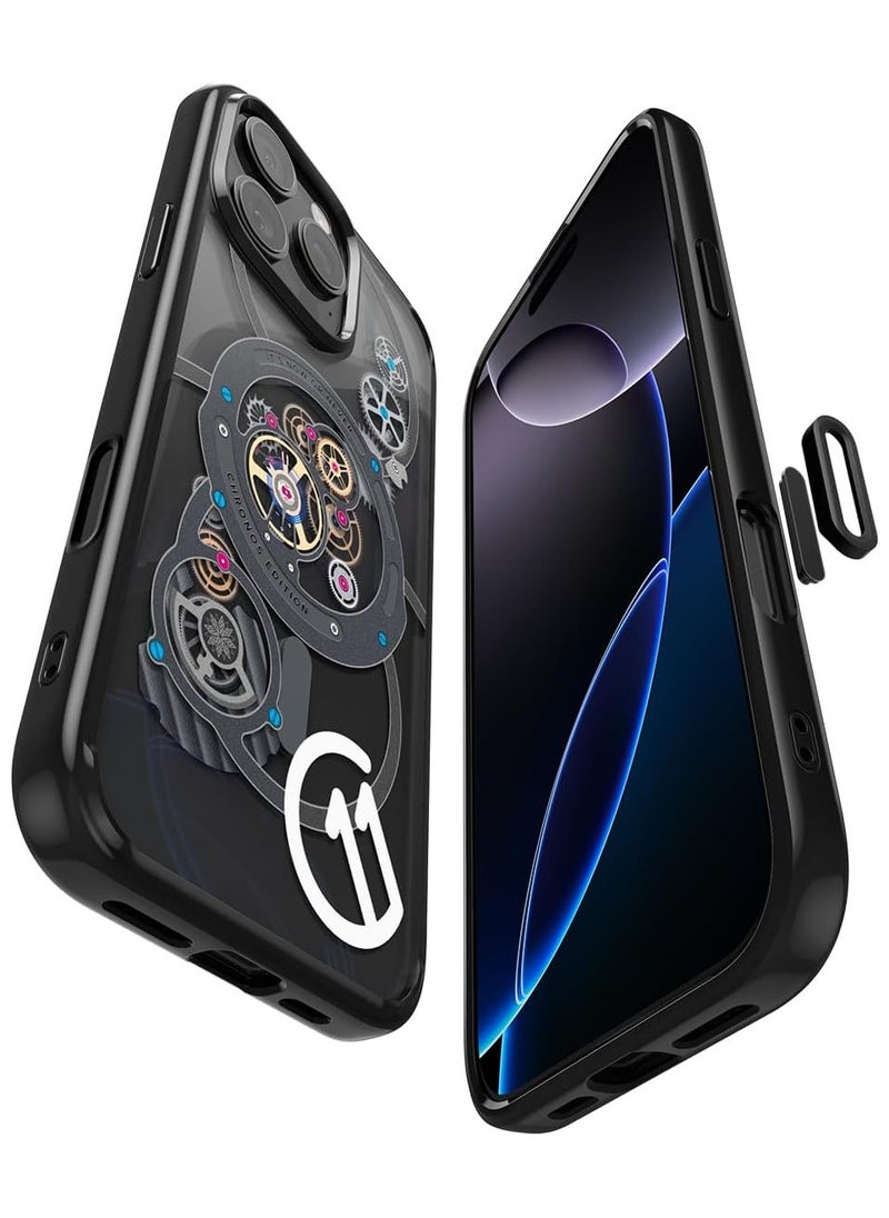 Spigen Ultra Hybrid T MagFit for iPhone 16 Pro MAX Case Cover [Camera Control Button Cover] with MagSafe [3D Spatial Effect with Hexa-Layer Print] - C11 Chronos  - Image 1