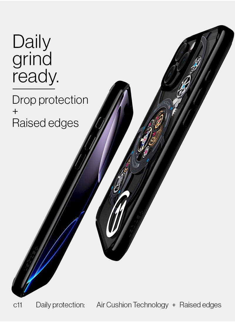 Spigen Ultra Hybrid T MagFit for iPhone 16 Pro MAX Case Cover [Camera Control Button Cover] with MagSafe [3D Spatial Effect with Hexa-Layer Print] - C11 Chronos  - Image 5