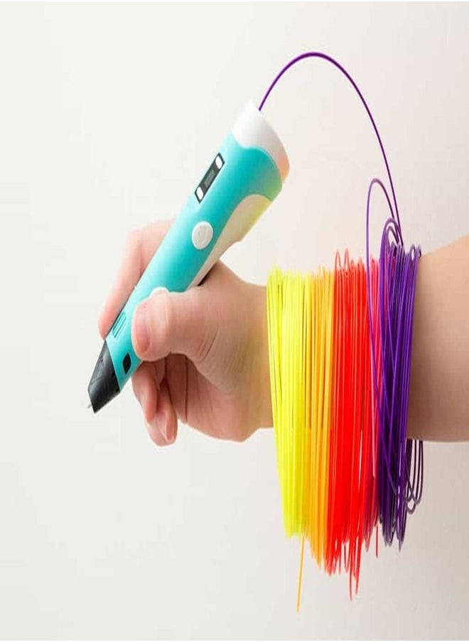 3D pen Professional 3D Printing Pen With PLA Filament Refills blue  - Image 3