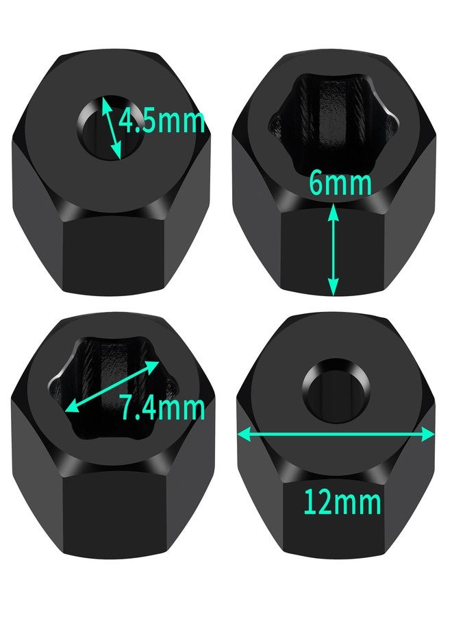 MOHERO 4Pcs 7mm to 12mm Wheel Hex Hub Adaptor 6mm/12mm Thickness Wheel Spacers for 1/16 Losi Mini-T 2.0 Mini-B Mini JRX2 JRXT RC Car Truck Upgrades Parts (6mm) - Image 4