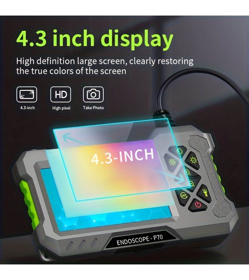 1pc 4.3 Inch 1080P Industrial Endoscope 118 Inch Cable Automotive Plumbing Repair - Image 5