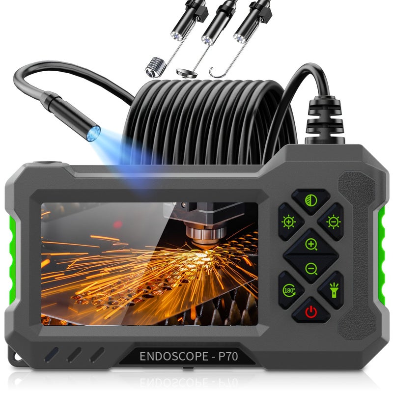 1pc 4.3 Inch 1080P Industrial Endoscope 118 Inch Cable Automotive Plumbing Repair - Image 1