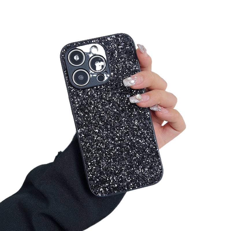 MS Protective Case, TPU, Silver, Sparkling Glitter, Drop Protection, Shockproof Cover for iPhone 14 / 14 Plus / 14 Pro / 14 Pro Max - Image 4