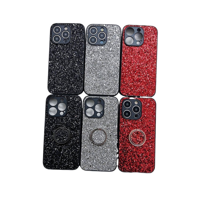 MS Protective Case, TPU, Silver, Sparkling Glitter, Drop Protection, Shockproof Cover for iPhone 14 / 14 Plus / 14 Pro / 14 Pro Max - Image 2