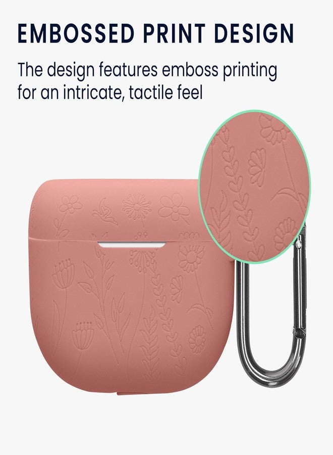 kwmobile Silicone Carry Case Compatible with Jabra Elite 8 Active Cover - Embossed Soft Rubber Pouch - Embossed Pattern - Image 3