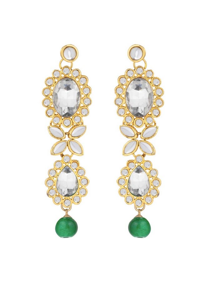 Aheli - Indian Wedding Wear Beaded Faux Kundan Pearl Necklace Set With Maang Tikka Ethnic Fashion Jewelry For Women - Image 1