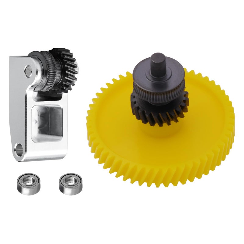 KOYOFEI Hardened Steel Extruder Gear Kit for X1/P1 Series, 3D Printer DLC Nano Coating Hardened Steel Extruder Dual Gear Aluminum Handle and POM Gear Kit for P1P, P1S, X1C, X1E - Image 1