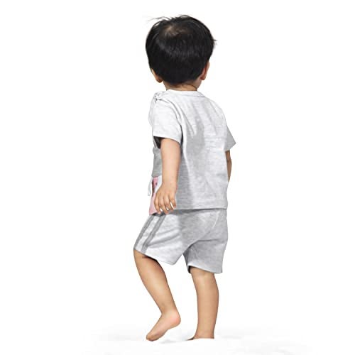 ARIEL Baby Boys & Baby girls Cotton Printed Round Neck Half Sleeve T-shirt & Short Trendy Summer Clothing Sets(AR-BHALFSS-NB-3panel-mouse_Multicolor_New Born) - Image 4