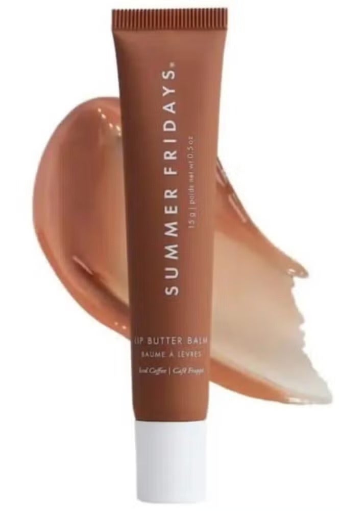 Tinted Lip Butter Balm - Conditioning Vegan Lip Balm for Instant Moisture, Shine & Hydration - Sheer-Tinted, Soothing Skincare - Iced Coffee (.5 Oz)