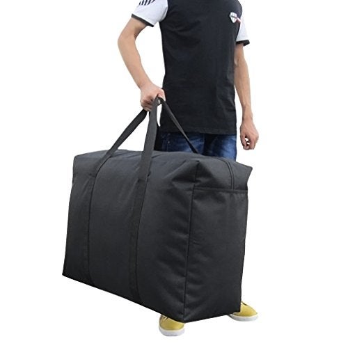 Fakeface Extra Large Over-sized Handy Storage Bag Waterproof Heavy Duty Oxford Travel Luggage Caddy Organizer Quilt Blanket Duvet Reusable Laundry Bag Weekender Duffel Space Saver Storage Bag with Web Handles - Image 2