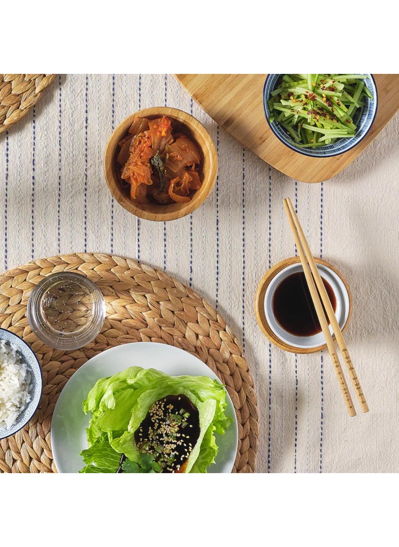 Graidient span - Graidient span IKEA 5 BLANDA MATT Serving Bowl Bamboo Stylish Stackable for SpaceSaving Perfect for Snacks Salads Buffets - Image 1