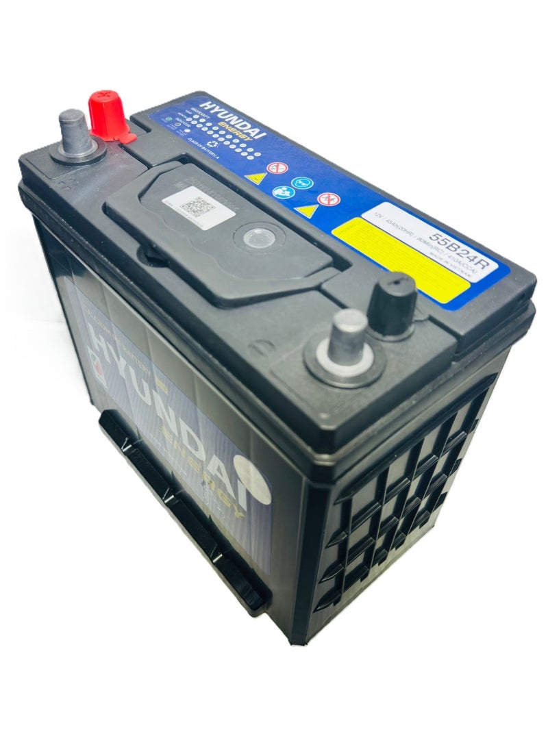 HYUNDAI Car Battery 12V 45AH 55B24R-MF (TRAPPED TERMINAL,R-Layout) - Image 4